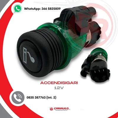 Accendisigari 12V UNIVERSALE 3 Pin Presa Accendino Tipo Fiat 500 Doblò G.Punto - Immagine 1 di 4
