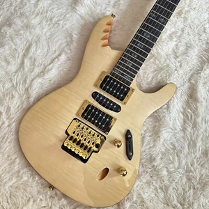 Guitarra Eléctrica Natural Herrajes Dorados HHS Pastilla Abierta Placa Delgada Puente FR - Imagen 1 de 15