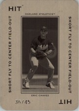 2005 Throwback Threads Polo Grounds 45 HIT Short Fly #68 Eric Chavez /45