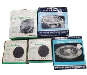 Vintage RadioShack Car Replace Speaker Lot - 4", 5" Full Range 3.5" Cone Tweeter - Bild 1 von 12
