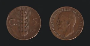 5 CENTESIMI 1936 SPIGA - VITTORIO EMANUELE III - Picture 1 of 1