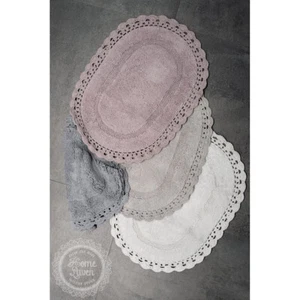 Badteppich Duschvorleger Teppich Häkelbordüre 40x60 Landhaus Shabby Farbauswahl - Bild 1 von 5