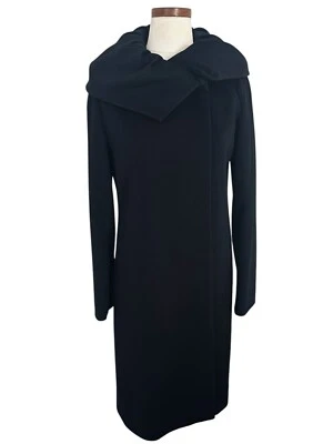 Cinzia Rocca Ing Loro Piana Италии супер тонкий шерсти пальто с подкладкой черный размер 6 - Изображение 1 из 4