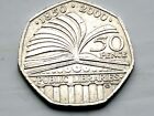 2000 Rare 50 Pence Coin -150 Anniversary Public Libraries