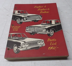 Lincoln Zephyr/Ford Zodiac 1962 catálogo de piezas vintage - Imagen 1 de 3