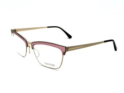 NOVO AUTÊNTICO TOM FORD TF 5392 071 Bordeaux/Ouro Óculos Feminino 54mm 18 135 - Imagem 1 de 4