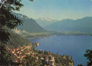Postcard Switzerland Territet Plaine du Rhone Circa 1959 - Picture 1 of 2