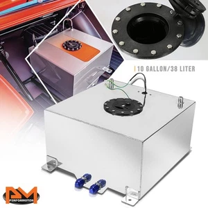 Tapa negra de pila de combustible/tanque de gasolina de aluminio ligero de 10 galones + transmisor de nivel - Imagen 1 de 5