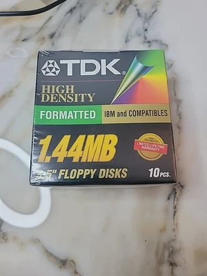 Paquete de 10 disquetes TDK de alta densidad formateados de 1,44 MB 3,5" MF-2HDIF Foto 1 de 4