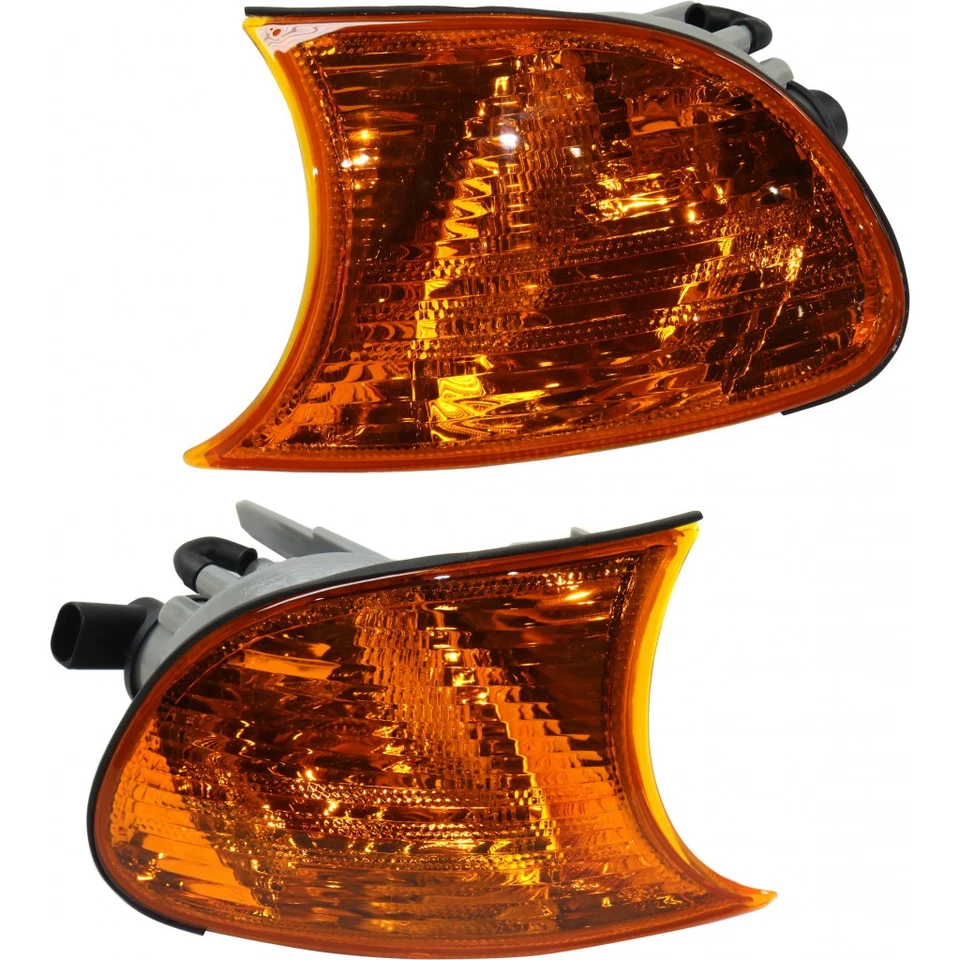 Par de luces de señal de giro para BMW 330Ci 2001 lado conductor y pasajero lentes ámbar Foto 1 de 4