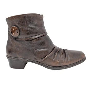 Rieker Kendra EU 39 US 8.5 Brown Ladies Ankle Boot Bootie Boho Cottagecore Retro - Picture 1 of 14