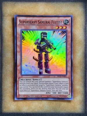Yugioh Superheavy Samurai Flutist SECE-ENS01 Super Rare Limited Edition MP - Image 1 of 3
