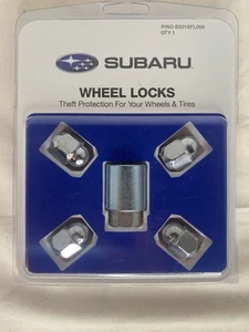 4 Subaru Alloy Wheel Lock Lug Nuts Set for 2009-2025 All Models B321SFL000 NEW - Picture 1 of 3