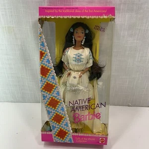 1992 Mattel "Native American" Barbie (Dolls Of The World Collection) Mint in Box - Picture 1 of 3