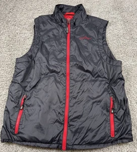 Orvis Trout Bum Puffer Vest Full Zip Black Red Fishing Mens Medium - Read - Picture 1 of 9