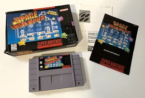 Super Nintendo SNES SPACE INVADERS VIDEO GAME - Tested Works - BOX MANUAL Insert - Picture 1 of 6