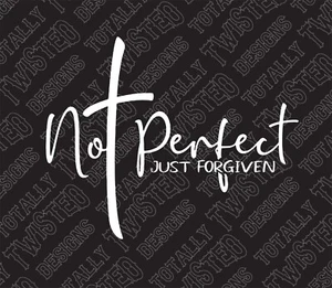 Not Perfect just forgiven Cross vinyl decal sticker Car Truck Christian Jesus - Picture 1 of 3