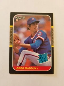 GREG MADDUX 1987 DONRUSS BASEBALL CARD #36 CHICAGO CUBS RATED ROOKIE - Picture 1 of 2