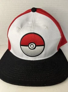 Pokemon Snapback Hat Cap Pokeball Youth Kids Children Nintendo Embroidered - Picture 1 of 7