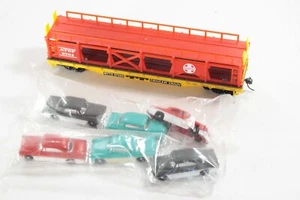 HO Life-Like Santa Fe 50ft Auto Loader Hand Detailed Cars Athearn Trucks +Kadee - Picture 1 of 18