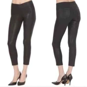 $216 NWT J Brand Jeans Side Zip Clean Capri Mid Rise Black stretch coated sz 27 - Bild 1 von 9