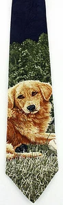 Endangered Species Retriever Mens Silk Neck Tie Dog Baseball Necktie Pet - Picture 1 of 3