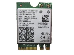HP 920687-001 SCHEDA RETE WIFI WLAN 11AC 2X2 INT 9260NGW ThP2 NV NEW ORIGINAL - Afbeelding 1 van 1