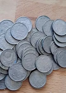 Moneda Rusia URSS Unión Soviética 20 Kopeks 1957 año X 100 piezas martillazo y hoz - Imagen 1 de 4