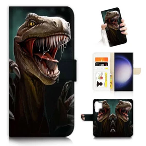 ( For Samsung S24 Ultra ) Wallet Flip Case Cover AJ24449 Dinosaur - Picture 1 of 7