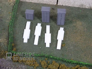 7 x 1:48 Scale O Gauge AWS Detector & Cabinets (LS3019) 3D Printed Model - Picture 1 of 4