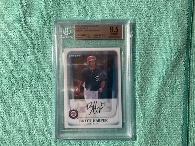 2011 BOWMAN CHROME RC Bryce Harper #BCP111 BGS 9.5 GEM MINT - Image 1 of 4