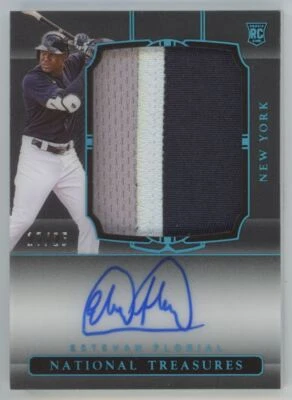 2021 Panini National Treasures 17/25 Estevan Florial Rookie Auto New York - Image 1 of 2