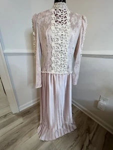 Scott McClintock Vintage Pink Cottage GrannyCore Laced Midi Dress Olc Money - Picture 1 of 16