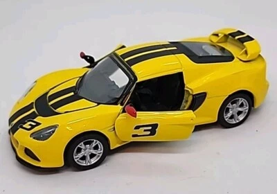 2012 Yellow Lotus Exige S Kinsmart Pullback Toy Car 5" 1:32 scale - Image 1 of 4