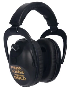 Pro Ears GSP300BLK Predator Gold Electronic Muff 26 dB Over the Head Black/Gold - Picture 1 of 1
