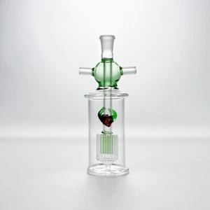 Portable 5'' Dual-Use Bubbler Glass Bong Smoking Water Pipe Perc w/Bowl & Hose - Picture 1 of 9