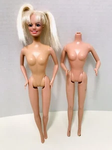 Galoob Spice Girls 1997 Ginger Spice & Baby Spice Nude Doll Bodies & Head Only - Picture 1 of 12