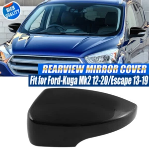 For Ford Kuga Escape Focus MK3 2013-19 Left Side Rearview Mirror Cover Cap Black - Imagen 1 de 13