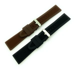 18 mm 20 mm 22 mm 24 mm MTN RB1 textura goma suave correa de reloj impermeable - Imagen 1 de 7