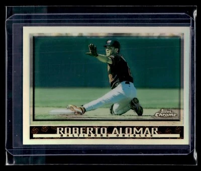 1998 Topps Chrome Refractor #285 Roberto Alomar Orioles HOF - Image 1 of 2