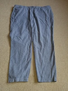 NWOT Womens Pants-TALBOTS-blue 100% cotton chambray "The Weekend Chino"-18W - Picture 1 of 4