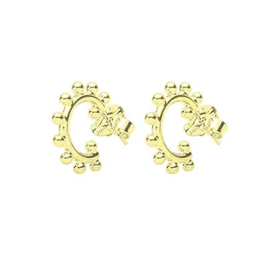 Pendientes de aro pequeños Sheila Fajl Sweetie Pie enchapados en oro pulido de 18 k - Imagen 1 de 6