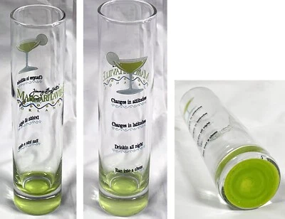 Jimmy Buffett's Margaritaville Shot Glass Tall Shooter 8 oz Orlando Funny Saying - Image 1 of 4