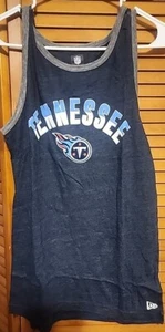 Tennessee Titans New Era Ringer Tri-Blend Tank Top - Heathered Navy Men's Size S - Picture 1 of 4