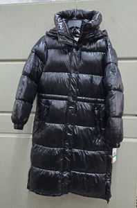 Michael Kors Women's Shine Hooded Anorak Puffer Coat Large Black - Picture 1 of 8