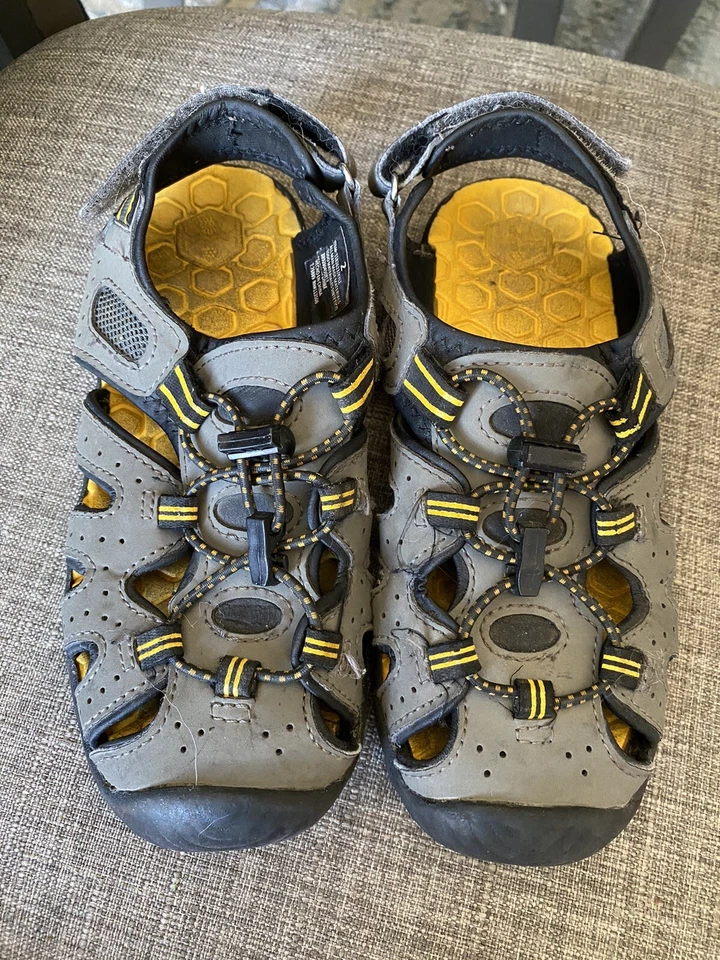 Sandalias Khombu Talla 2 Jóvenes Niños Gris Amarillo Negro Zapatos Kyle 1182623 Foto 1 de 4