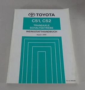 Manual De Taller Transaxle De Cambio C51/52 Toyota Corolla Estado 08/2000 - Picture 1 of 1