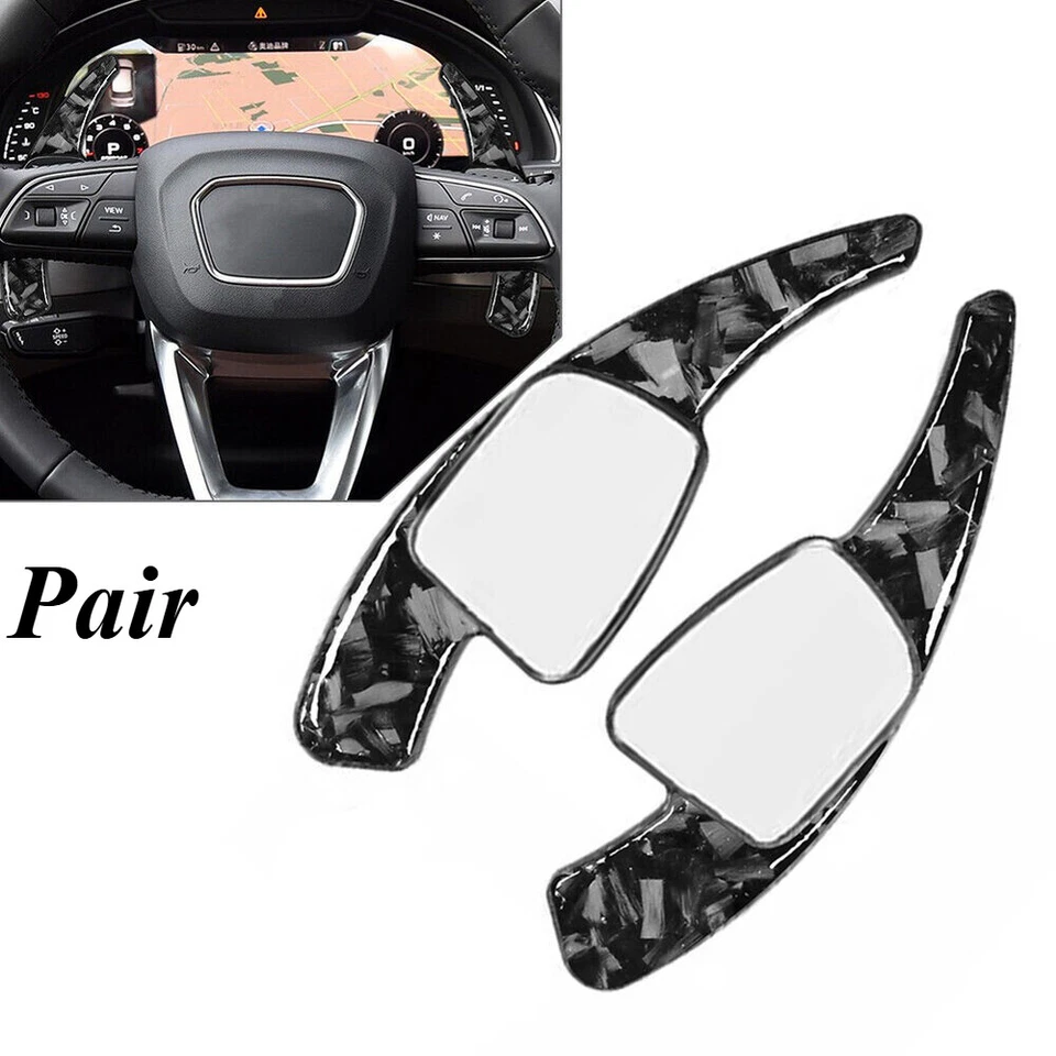 Extensión de paleta de cambio de volante de fibra de carbono para Audi A Q TT TTS  Foto 1 de 4