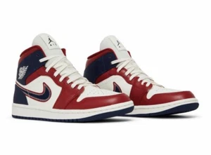 Jordan Damen Retro 1 Mid SE "USA" DQ7648-600 - 100 % authentisch - schneller Versand - Bild 1 von 5