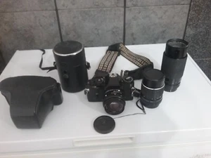 WORKING Sears KS Super 35mm SLR film Camera Pentax K mount 50mm f/2 prime Lens - Picture 1 of 3